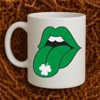 Lips Tongue Irish Shamrock St Patricks Coffee Mug thumb 2
