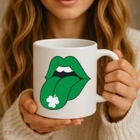 Lips Tongue Irish Shamrock St Patricks Coffee Mug thumb 3