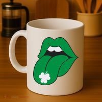 Lips Tongue Irish Shamrock St Patricks Coffee Mug thumb 4