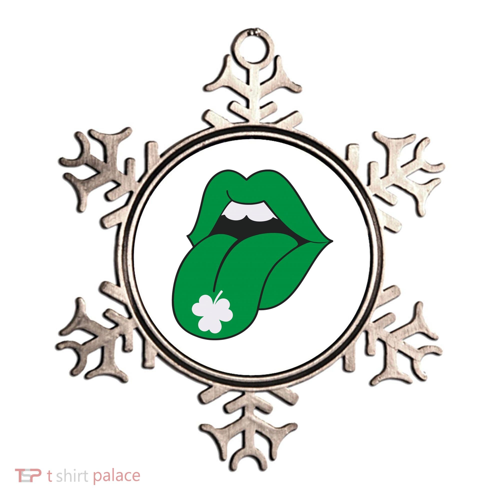 Lips Tongue Irish Shamrock St Patricks Ornament