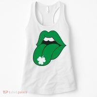 Lips Tongue Irish Shamrock St Patricks Women's Tank Top thumb 0