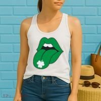 Lips Tongue Irish Shamrock St Patricks Women's Tank Top thumb 2