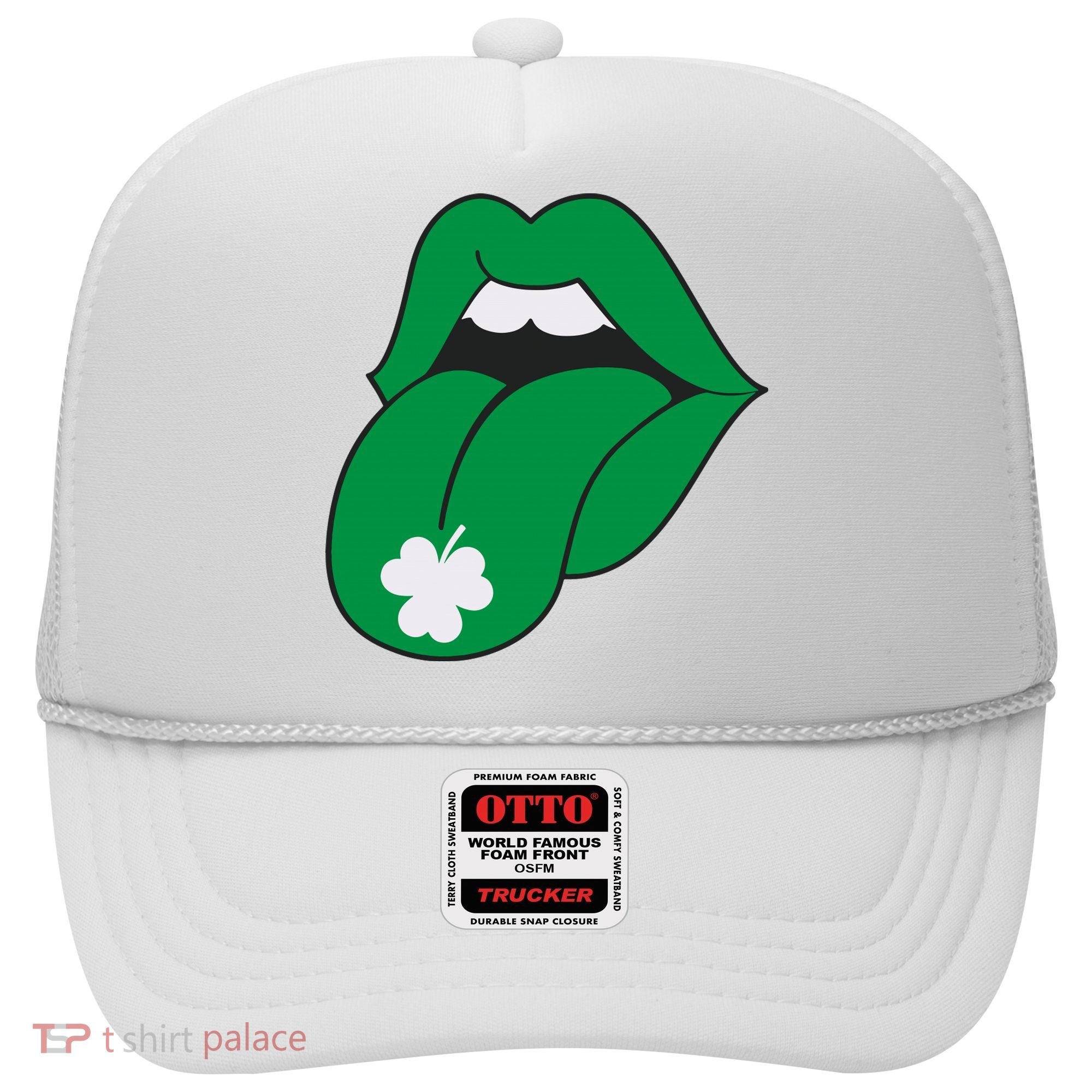 Lips Tongue Irish Shamrock St Patricks Hat
