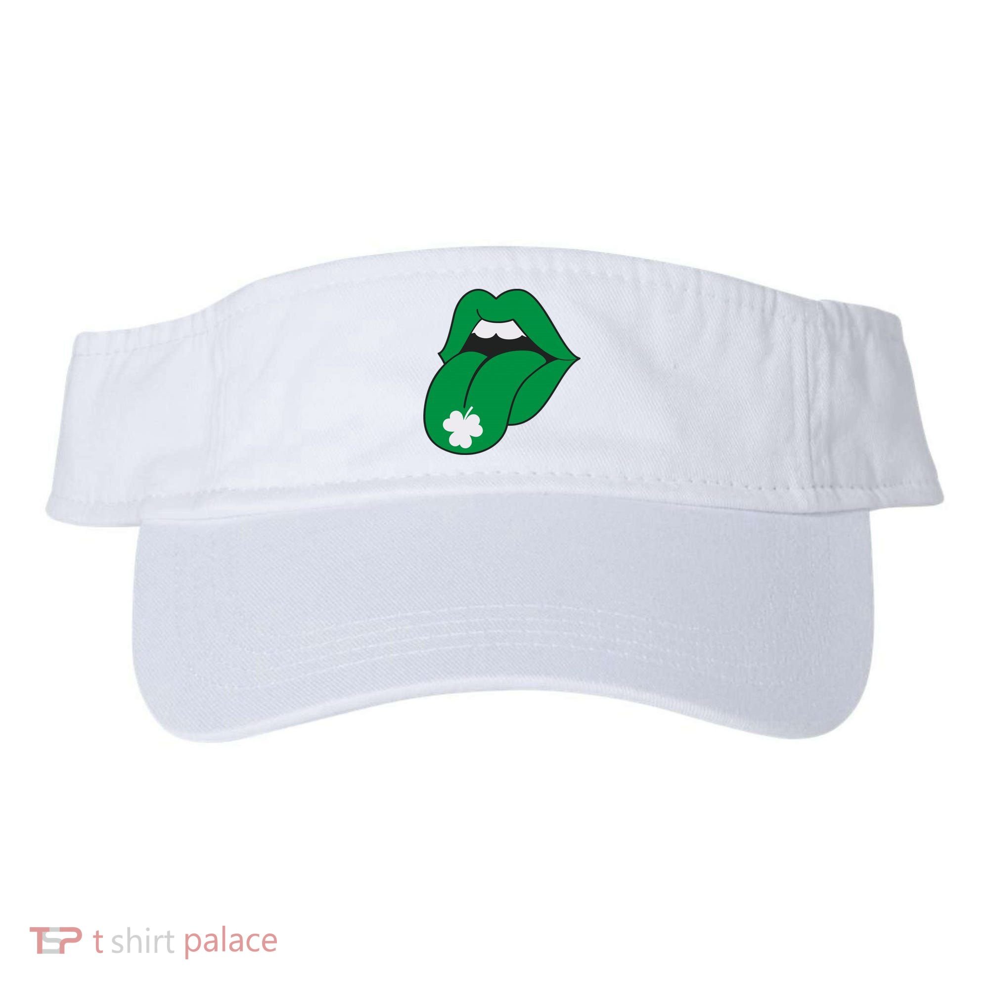 Lips Tongue Irish Shamrock St Patricks Visor