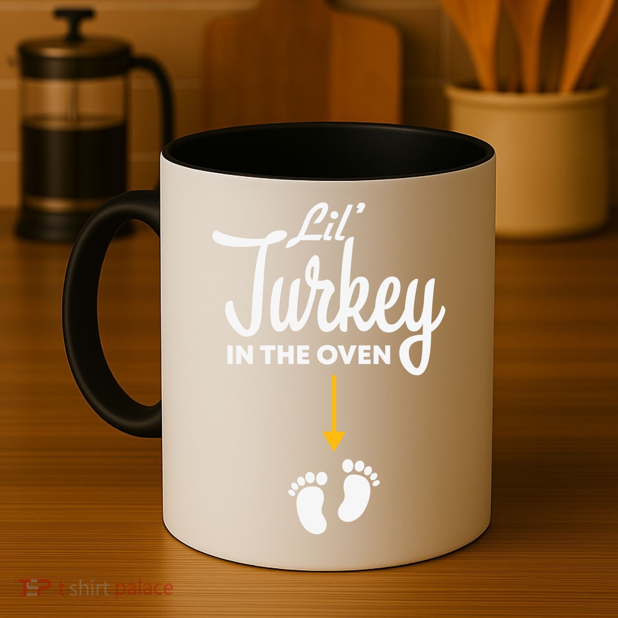 Lil' Turkey In The Oven Pregnancy Thanksgiving Coffee Mug