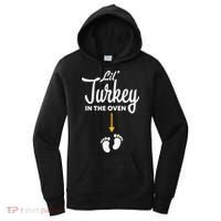 Lil' Turkey In The Oven Pregnancy Thanksgiving Women's Hoodie thumb 0