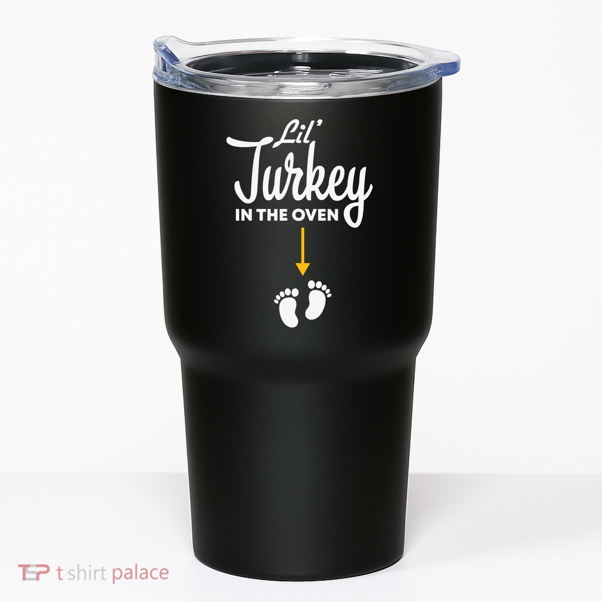 Lil' Turkey In The Oven Pregnancy Thanksgiving Tumbler