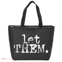 Let Them Inspirational Positive Saying Mental Health Tote Bag thumb 0