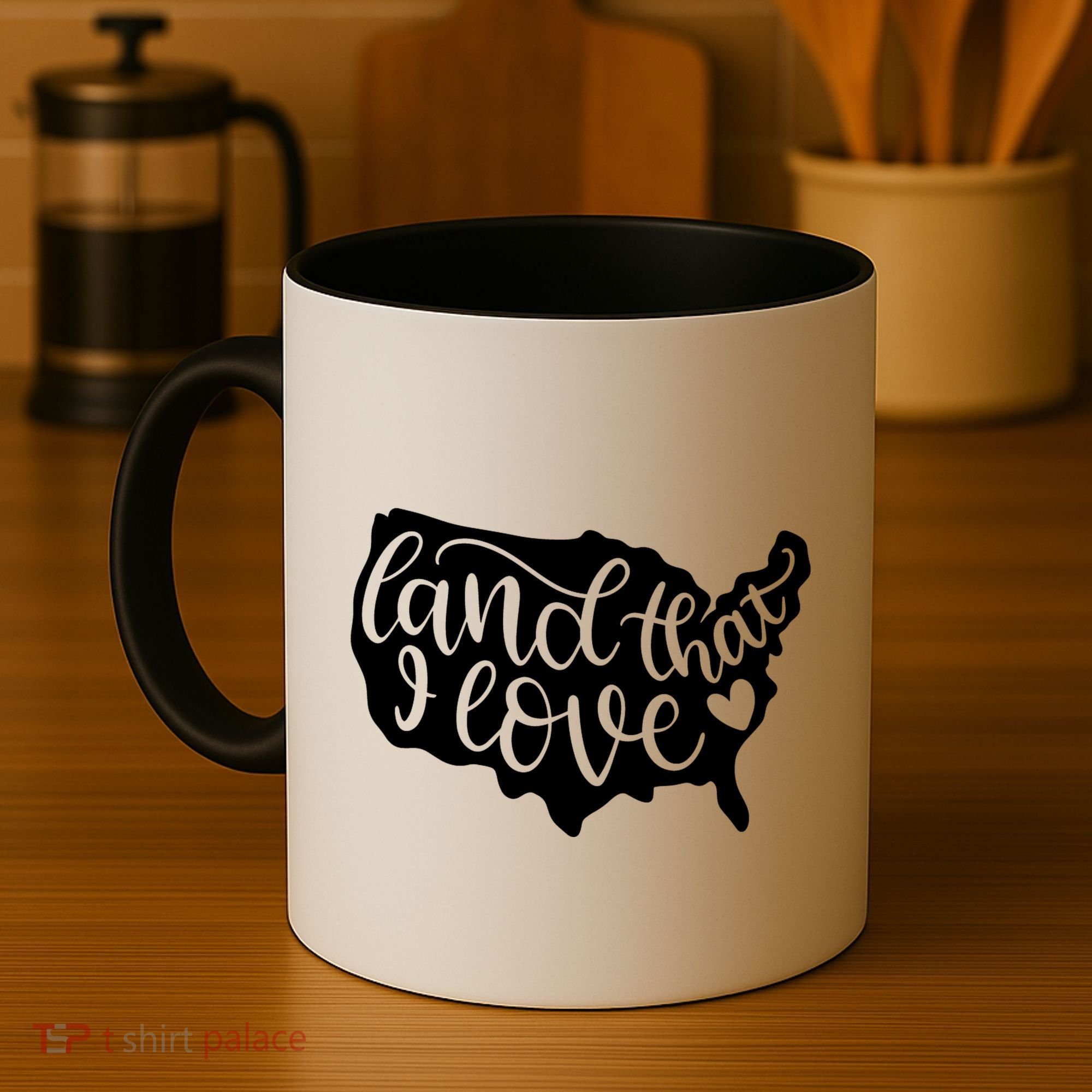Land That I Love USA Flag Independence Day Coffee Mug