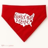 Land That I Love USA Flag Independence Day USA-Made Doggie Bandana thumb 0