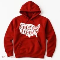 Land That I Love USA Flag Independence Day Hoodie thumb 0