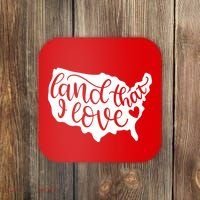 Land That I Love USA Flag Independence Day Coaster thumb 0
