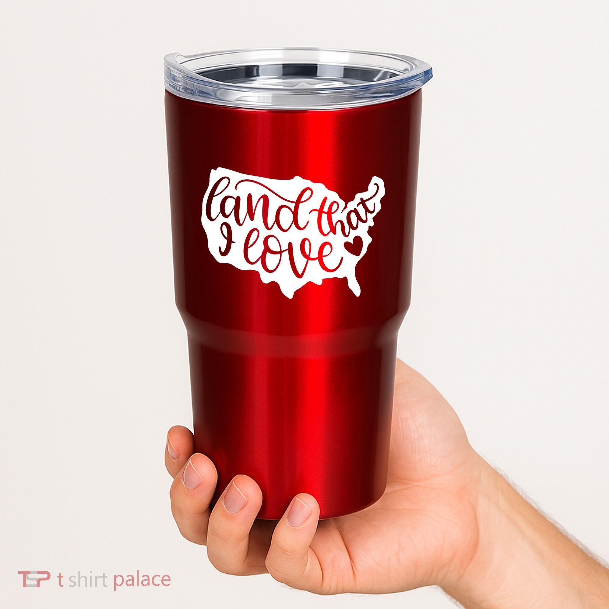 Land That I Love USA Flag Independence Day Tumbler