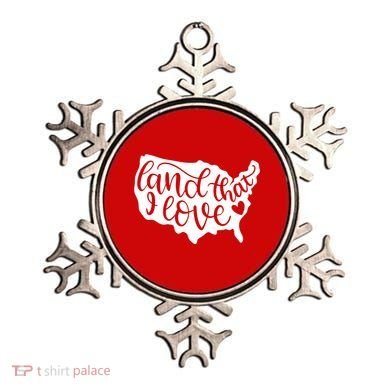 Land That I Love USA Flag Independence Day Ornament