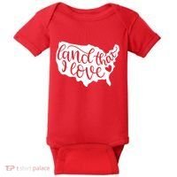 Land That I Love USA Flag Independence Day Baby Bodysuit thumb 0