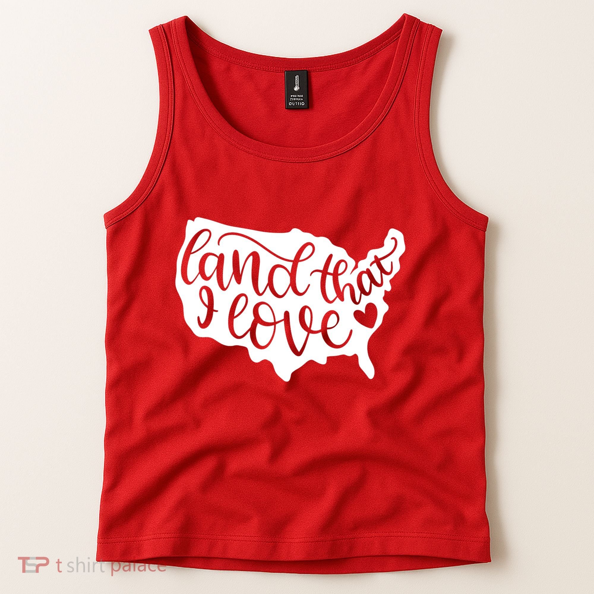 Land That I Love USA Flag Independence Day Tank Top