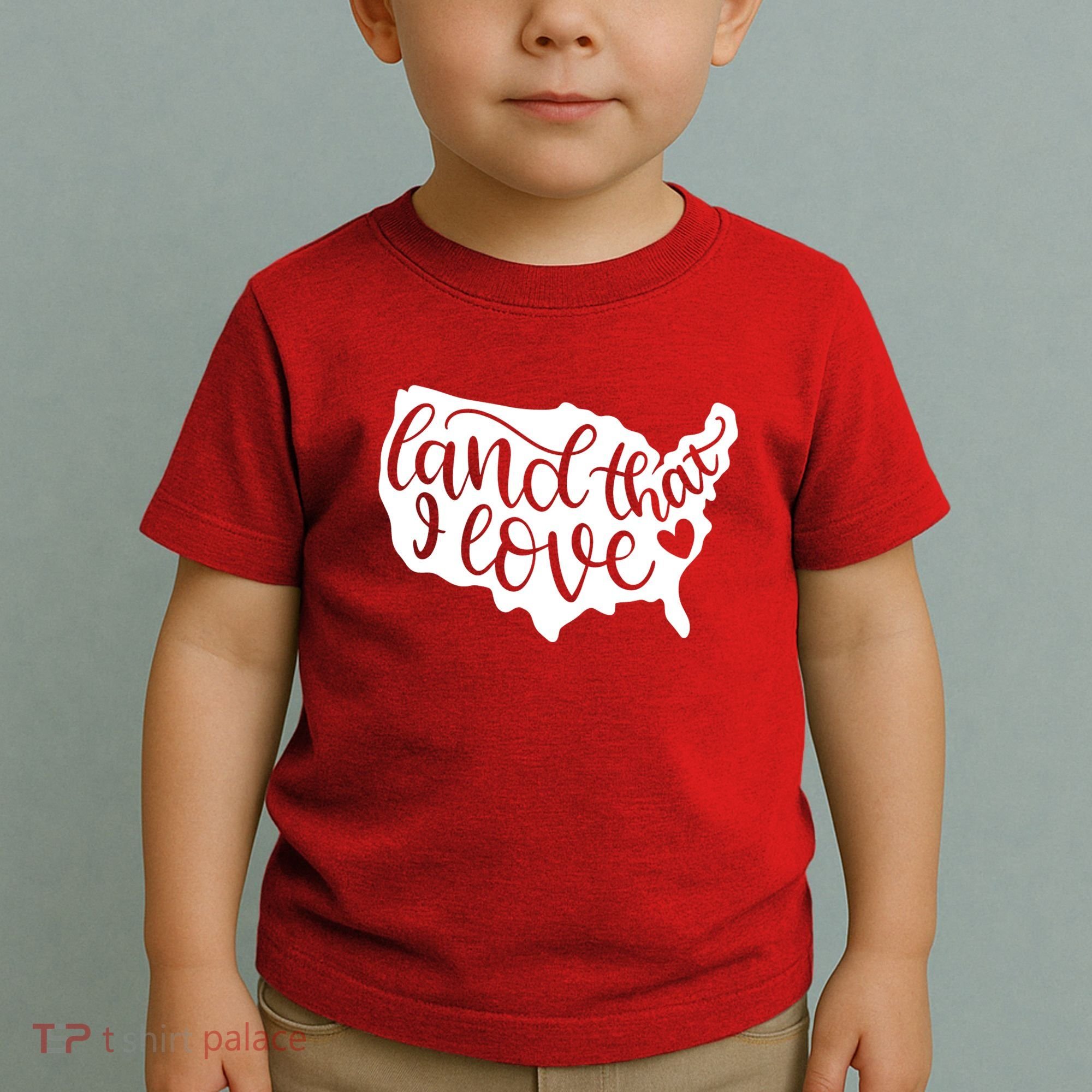 Land That I Love USA Flag Independence Day Toddler T-Shirt