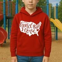 Land That I Love USA Flag Independence Day Kids Hoodie thumb 2