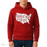 Land That I Love USA Flag Independence Day Kids Hoodie thumb 4