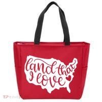 Land That I Love USA Flag Independence Day Tote Bag thumb 0