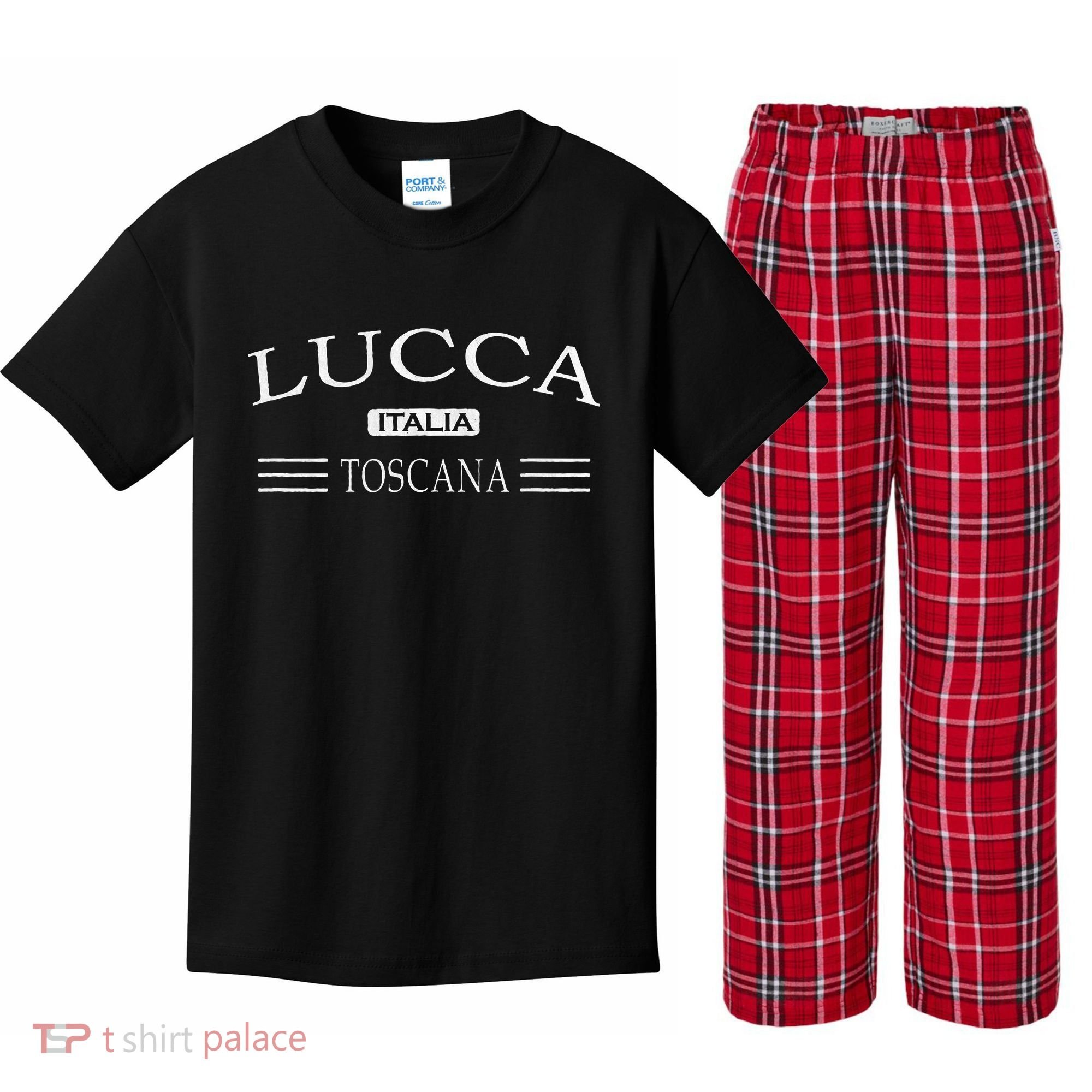 Lucca Toscana Italia Lucca Tuscany Italy Kids Plaid Pajama Set