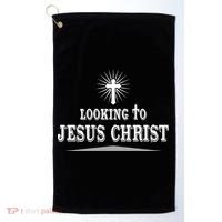 Looking To Jesus Christ Golf Towel thumb 0