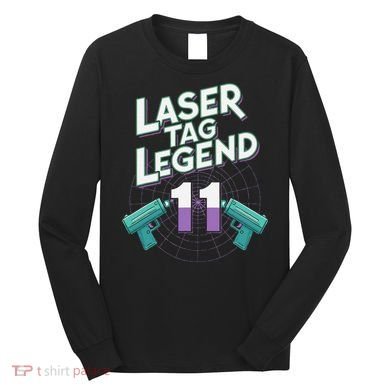 Laser Tag Legend 11th Birthday Party Long Sleeve Shirt