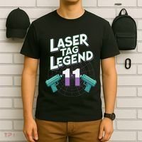 Laser Tag Legend 11th Birthday Party T-Shirt thumb 6