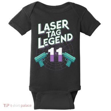 Laser Tag Legend 11th Birthday Party Baby Bodysuit