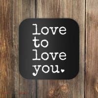 Love To Love You Cute Valentine Coaster thumb 0