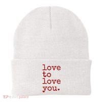 Love To Love You Cute Valentine Beanie thumb 0