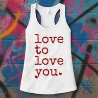 Love To Love You Cute Valentine Women's Tank Top thumb 3