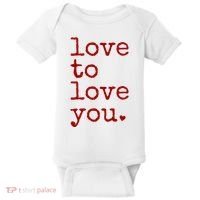 Love To Love You Cute Valentine Baby Bodysuit thumb 0