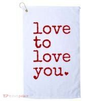 Love To Love You Cute Valentine Golf Towel thumb 0