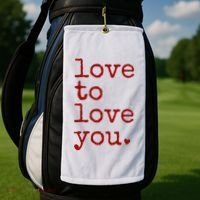 Love To Love You Cute Valentine Golf Towel thumb 2