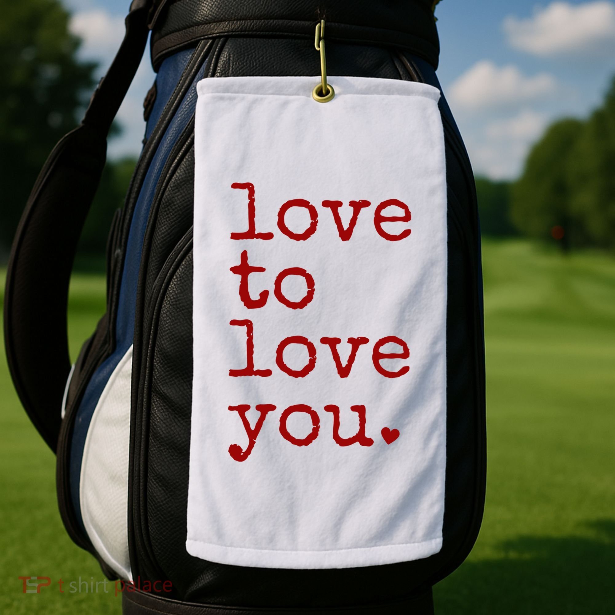 Love To Love You Cute Valentine Golf Towel