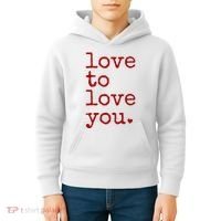Love To Love You Cute Valentine Kids Hoodie thumb 4