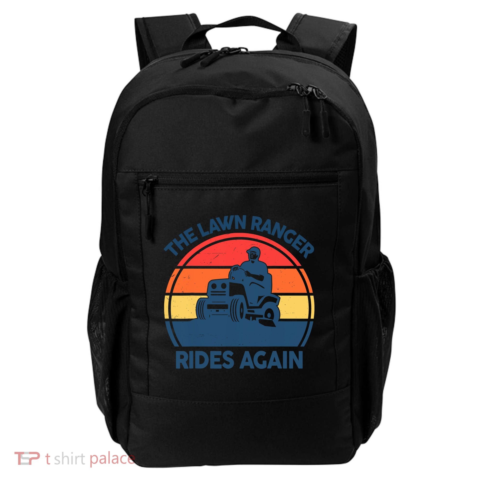 Lawn-Mowing The Lawn Ranger Rides Again Mower Gift Funny Dad Backpack
