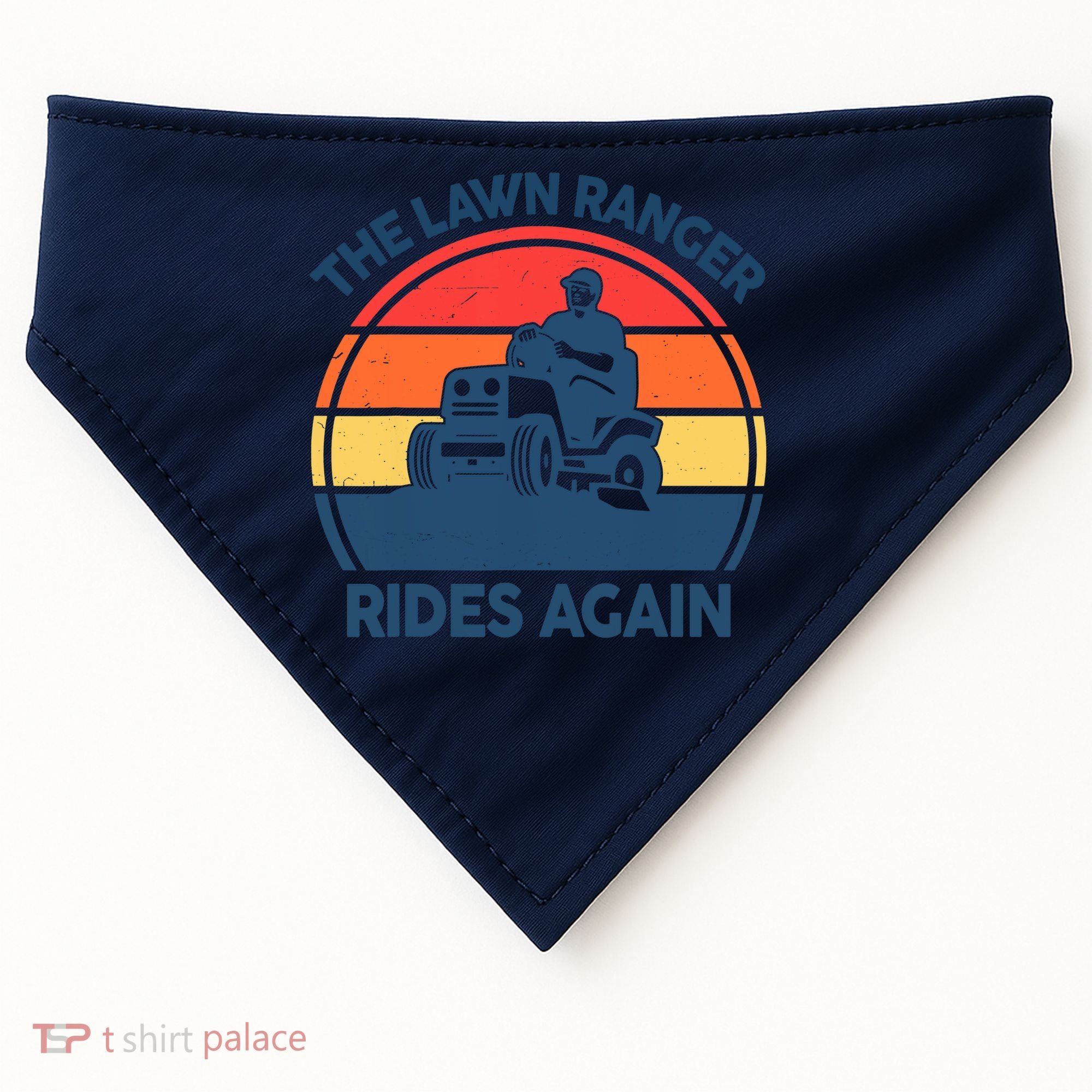 Lawn-Mowing The Lawn Ranger Rides Again Mower Gift Funny Dad USA-Made Doggie Bandana