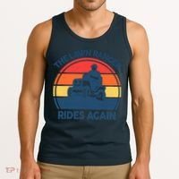 Lawn-Mowing The Lawn Ranger Rides Again Mower Gift Funny Dad Tank Top thumb 3