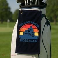 Lawn-Mowing The Lawn Ranger Rides Again Mower Gift Funny Dad Golf Towel thumb 2