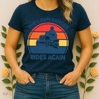 Lawn-Mowing The Lawn Ranger Rides Again Mower Gift Funny Dad Women's T-Shirt thumb 2