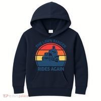 Lawn-Mowing The Lawn Ranger Rides Again Mower Gift Funny Dad Kids Hoodie thumb 0