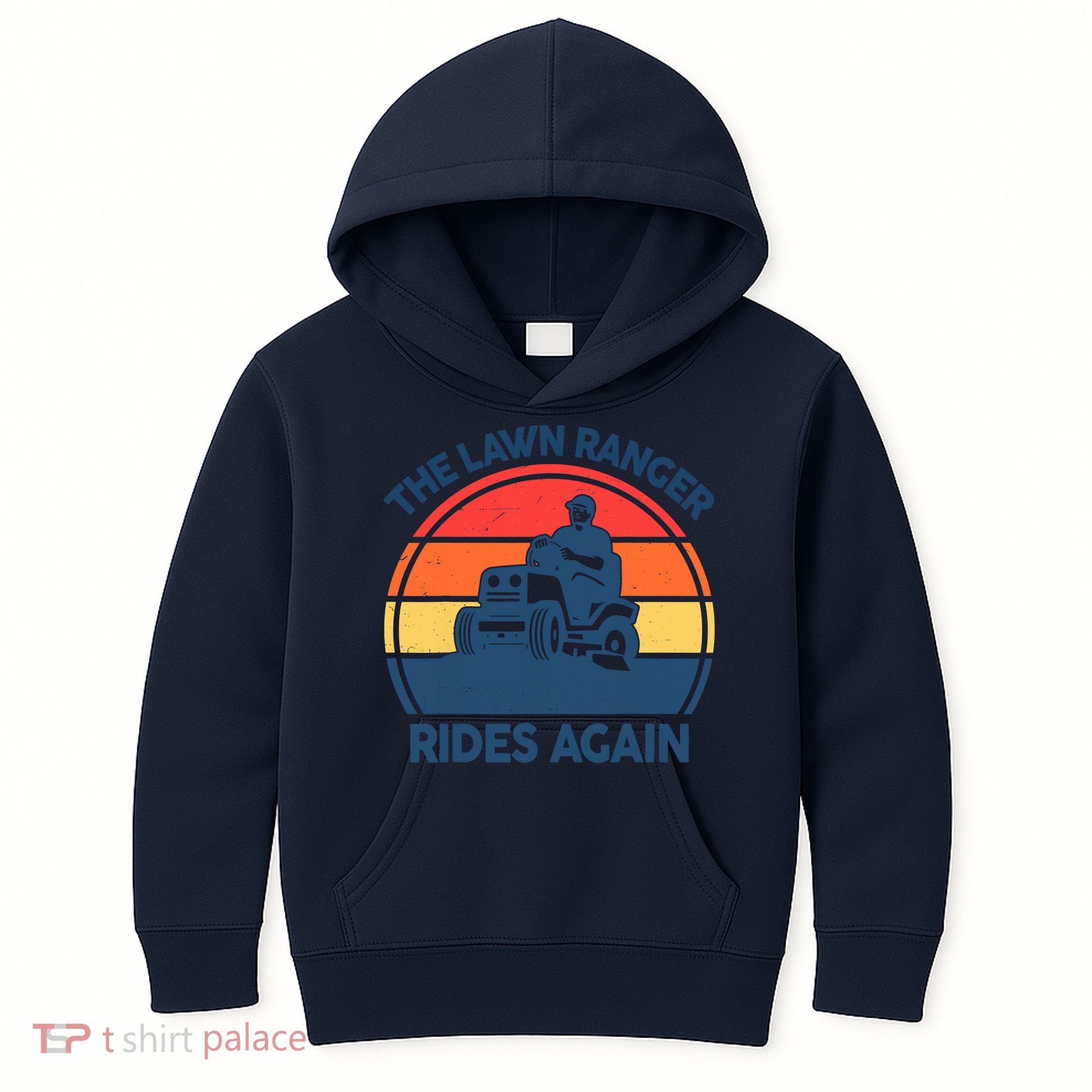Lawn-Mowing The Lawn Ranger Rides Again Mower Gift Funny Dad Kids Hoodie