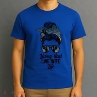 Living That Line Wife Life Line Wife Of A Line Gift T-Shirt thumb 3