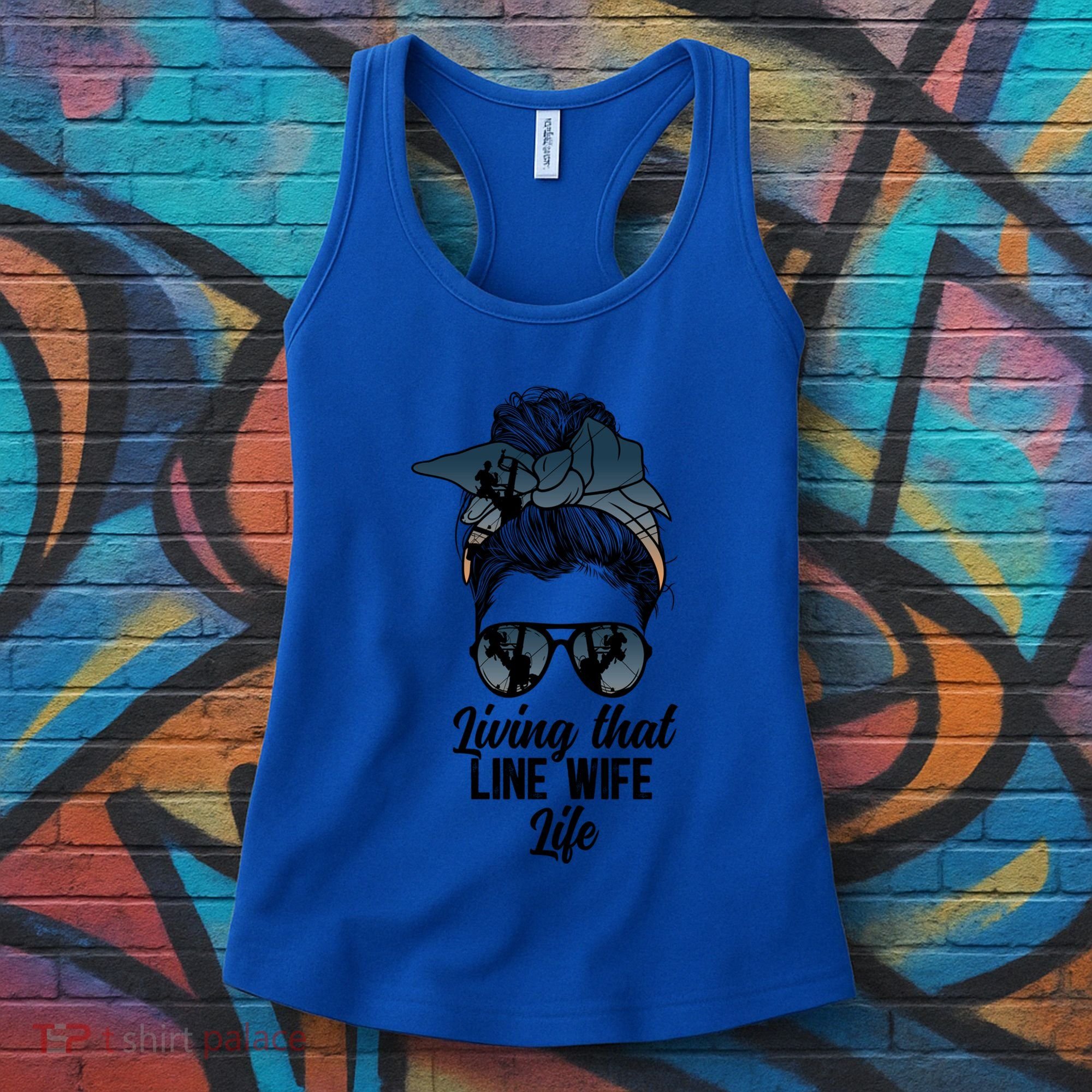 Living That Line Wife Life Line Wife Of A Line Gift Women's Tank Top