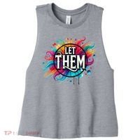 Let Them Women's Racerback Cropped Tank thumb 0