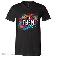 Let Them V-Neck T-Shirt thumb 0