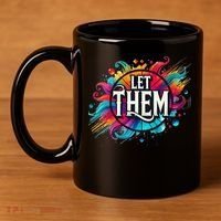 Let Them 11oz C Handle Ceramic Mug thumb 4