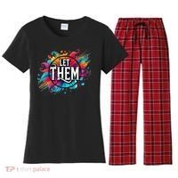 Let Them Women's Flannel Pajama Set thumb 0